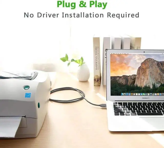 Alt view image 6 of 7 - USB to Printer DB25 25-Pin Parallel Port Cable Adapter Connector IEEE 1284 Converter for Laptop Desktop PC Supports Windows, Mac OS, Linux, 1meter/3.3ft