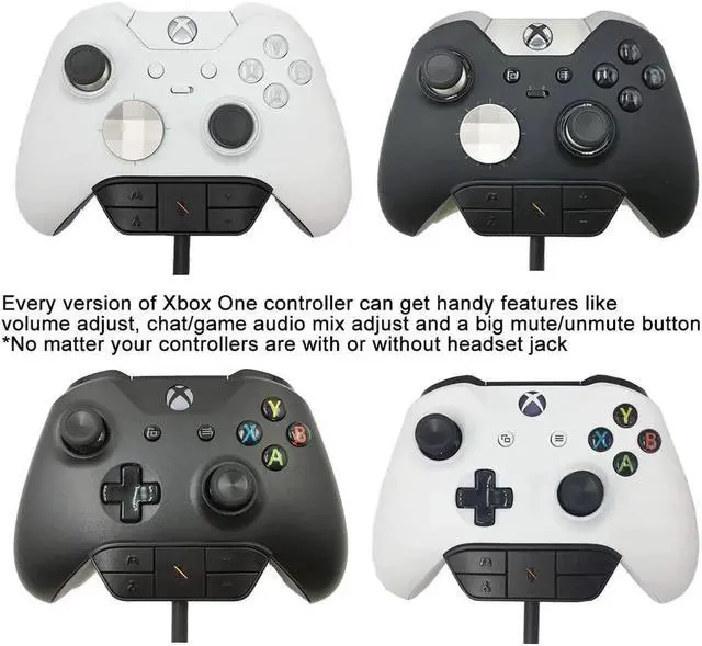 Alt view image 6 of 7 - Stereo Headset Adapter, Audio Mic Headphone Converter for Xbox One Controller