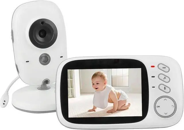 Alt view image 3 of 7 - Wireless Video Baby Monitor 3.2"Color LCD Child Safety Monitoring Home Security Surveillance Indoor Digital Camera with 2-way Audio IR-cut Night Vision- Mother's Day Gifts