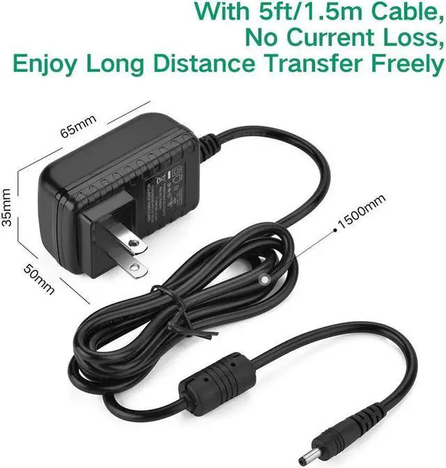 Alt view image 5 of 7 - DC 5V 2A/2000mah AC Power Adapter Wall Charger for Android Tablet PC MID eReader with Round 2.5mm Jack US Plug - Black