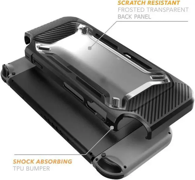 Alt view image 4 of 7 - Case Cover for Nintendo Switch, [Heavy Duty] Slim Rubberized [Snap on] Hard Case Cover for Nintendo Switch release, Comeing with Nintendo Switch case (Black)