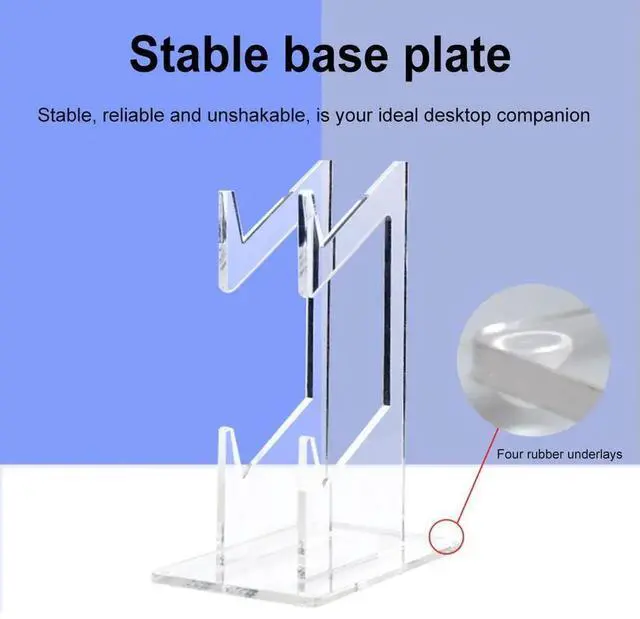 Alt view image 3 of 7 - Double-deck Gamepad Holder Space Saving Acrylic Headset Stand Hanger Rack Game Controller Bracket Mount for PS4/PS3/Xbox