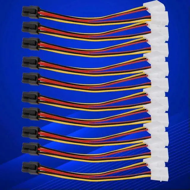 Main image of 10PCS 4 Pin Molex To 6 Pin PCI-Express Video Card Cable Power Converter Adapter Cable PCI Express Power Cable for Video Card