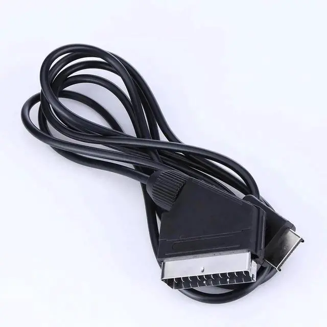 Alt view image 4 of 4 - 1.8m RGB SCART Cable TV AV Connection Game Cord Wire Video Game Cable Game Console Cable for PS1 PS2 PS3 Line Console