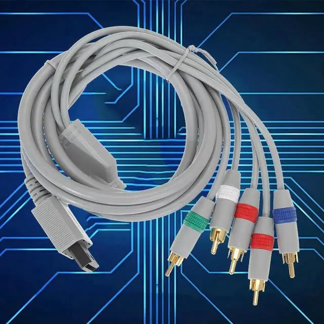 Alt view image 6 of 7 - 1080P Component Video Cable HDTV Audio Video AV 5RCA Cable Component Audio Video Cable HD AV Cable for Nintendo Wii