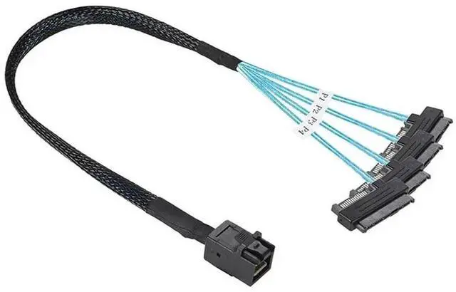 Alt view image 4 of 4 - 0.5m/1m SATA Power Adapter Cable MiniSAS HD SFF-8643 36P To 4SFF-8482 29 15P SAS Cable for SATA Hard Drive Computer Supplies