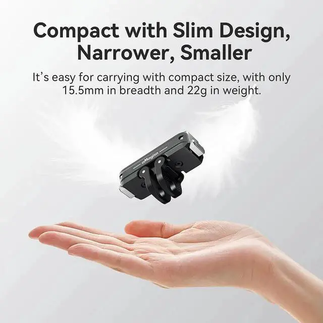 Alt view image 4 of 7 - Camera Expansion Bracket with 2-Prong & 1/4 Thread Magnetic Extension Base for OSMO Action 5 Pro/4/3 Camera Accessories