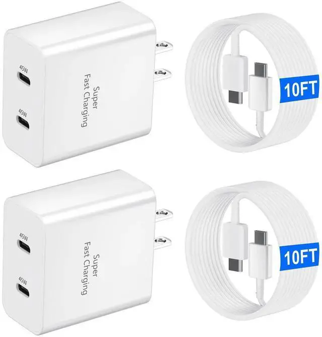 Main image of 45W USB-C Super Fast Charger with 10FT USB C Cable for iPhone 17 16 15 Pro Max/17 16 15 Pro/17 16 15/Air,16 15 Plus,Samsung Galaxy S25 Ultra/S25+/S25/S24/S23 Ultra/S23+/S22 Ultra/S22+/S20 Ultra