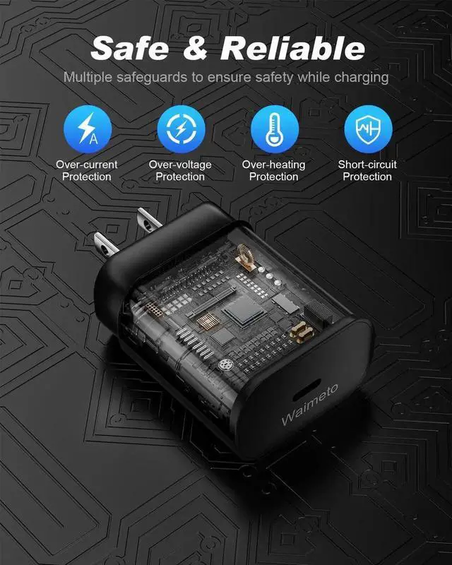 Alt view image 2 of 7 - JAENFONG 2Pack 25W USB C Charger Block,Compatible with Samsung Super Fast Type C Charger with 6.6FT Fast Charger USB C Cord for iPhone 15/16/Android Phone/Samsung Galaxy Ultra/S24/S23/S22 Ultra/S21+