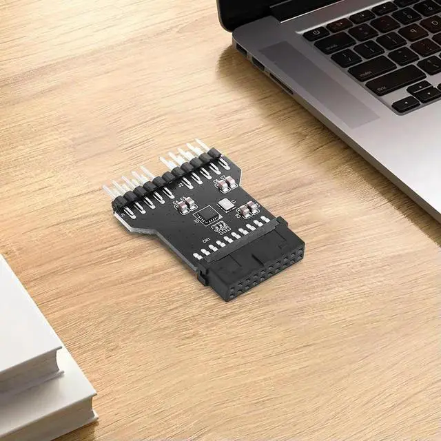 Alt view image 4 of 4 - USB 3.0 19PIN To USB 2.0 9PIN 1 To 2 Extension Wear Resist Interface Expansion Card for Motherboard Dual USB Hub Connectors