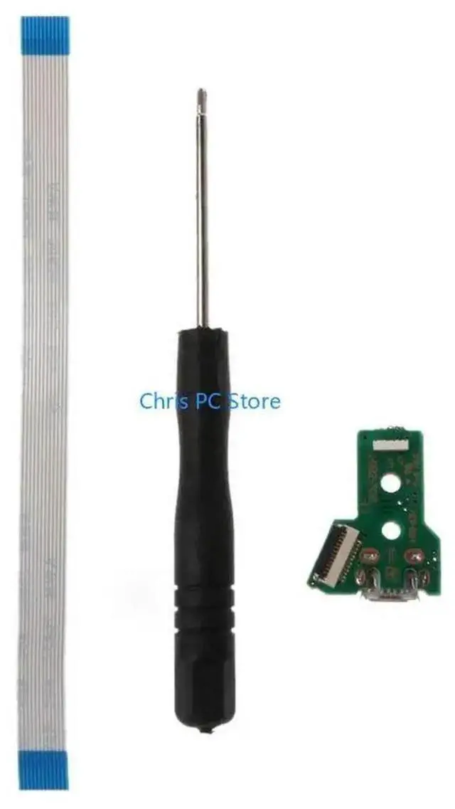 Alt view image 2 of 4 - JDS-055 USB Charging Port Socket Board 12p Ribbon Cable Screwdriver for