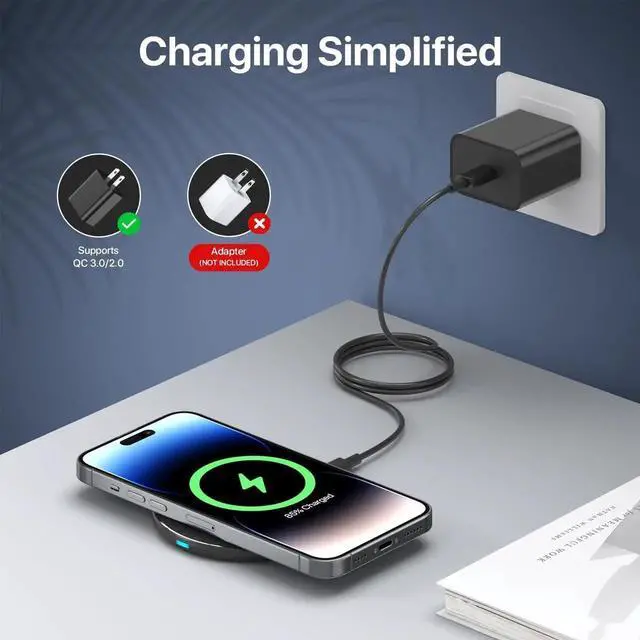 Alt view image 4 of 7 - JAENFONGWireless Charger 30W, 30W Fast Wireless Charging Pad For iPhone 15 14 13 12 11 X 8, Samsung Wireless Charger For Galaxy S24/S23/S22/S21/S20/S10/S9/S8/Note20/10/9/8, Air Pods/Galaxy Buds, Pixel