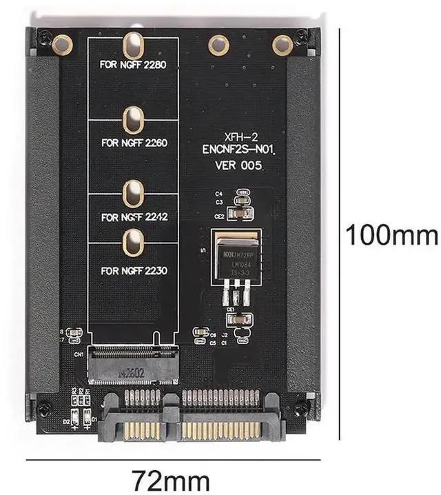 Alt view image 2 of 4 - M.2 M2.SSD SATA Adapter Card Professional NGFF to SATA3 Card 22PIN Computer PC Disk Converter for Win7/8/XP