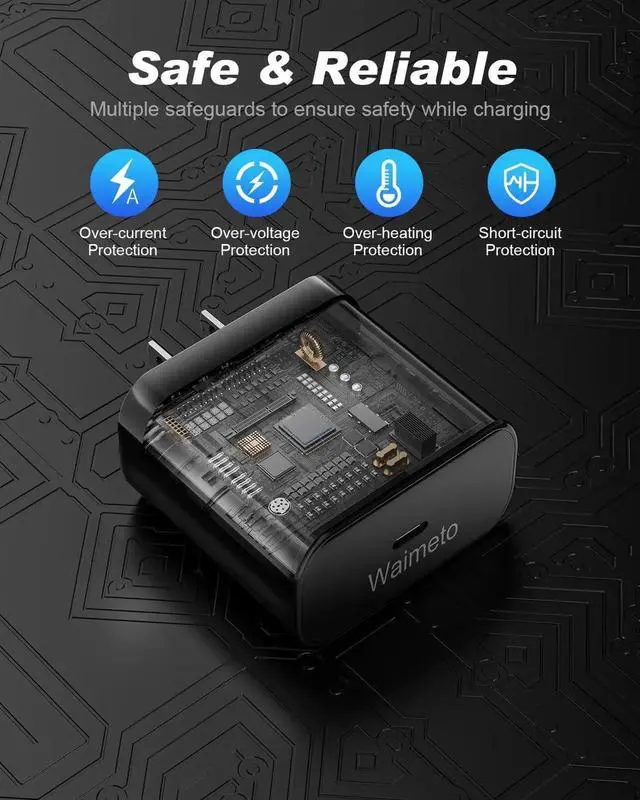 Alt view image 4 of 7 - 2Pack 45W USB C Charger Block,Compatible with Samsung Super Fast Type C Charger with 3.3FT Fast Charger USB C Cord for iPhone 15/16/Android Phone/Samsung Galaxy Ultra/S24/S23/S22 Ultra/Note 20