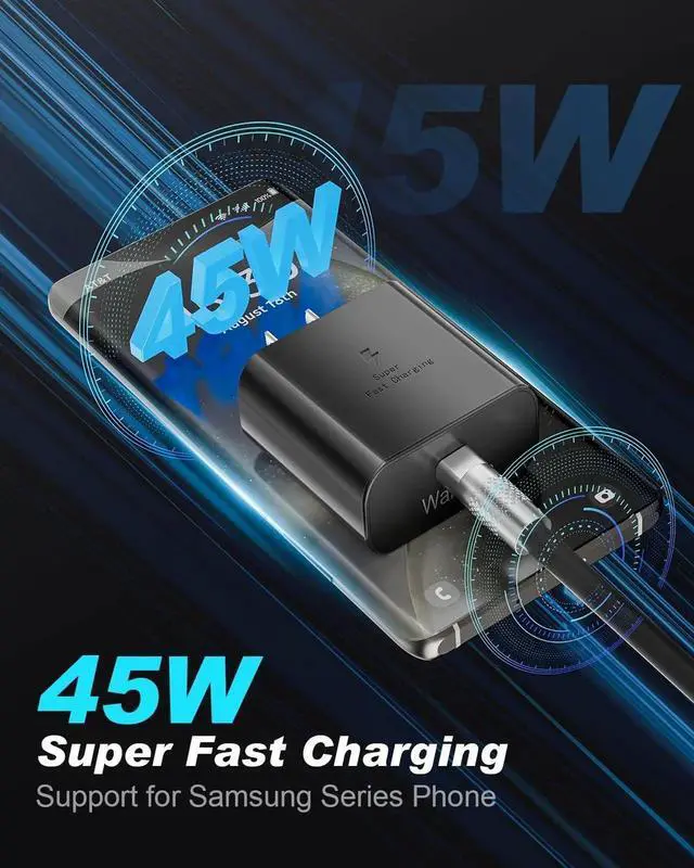 Alt view image 3 of 7 - 2Pack 45W USB C Charger Block,Compatible with Samsung Super Fast Type C Charger with 3.3FT Fast Charger USB C Cord for iPhone 15/16/Android Phone/Samsung Galaxy Ultra/S24/S23/S22 Ultra/Note 20