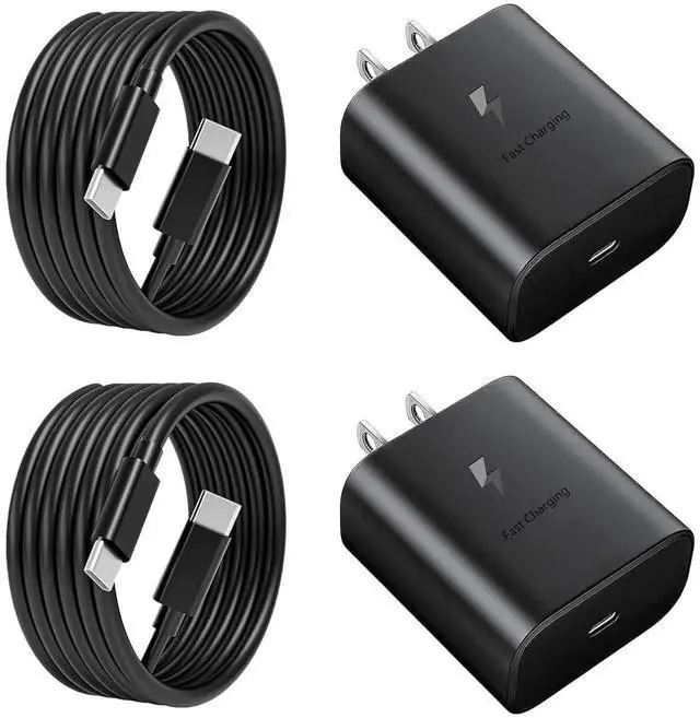 Main image of JAENFONG Fast Charger, USB C Port Adapter, Wall-Mounted Cube Charging Block.Type-c Mobile Phone Charger with C to C Cable is Suitable for Samsung S25/S24/S23/S22/S21, Galaxy, and More.