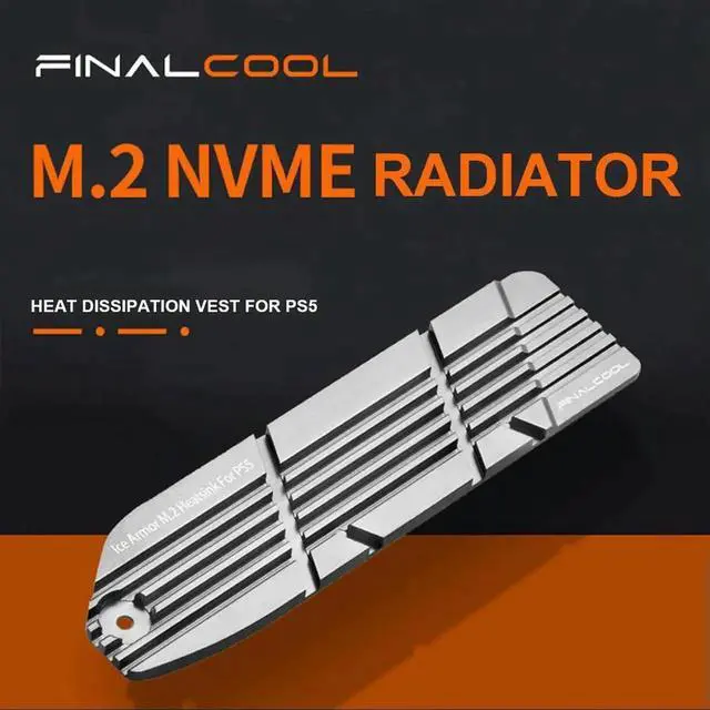 Alt view image 4 of 4 - Aluminum Heatsink with Pads SSD Cooling Mounting Kit Heat Sink Radiator for PS 2280 NVMe SSD Expansion Slot