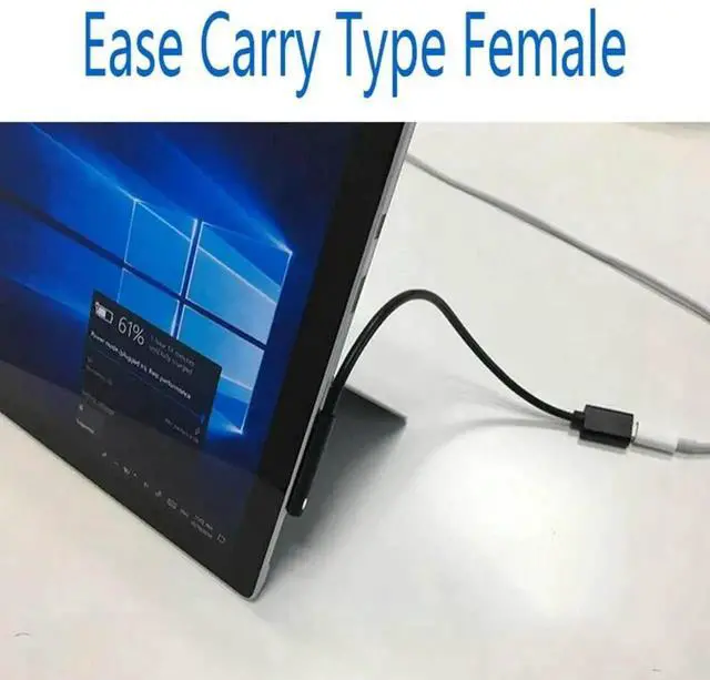 Alt view image 4 of 7 - Durable Fast Charging Adapter Cable for for Micro soft Surface Pro 7/6/5/4/3 Laptop USB-C Type-C PD Quick Charger