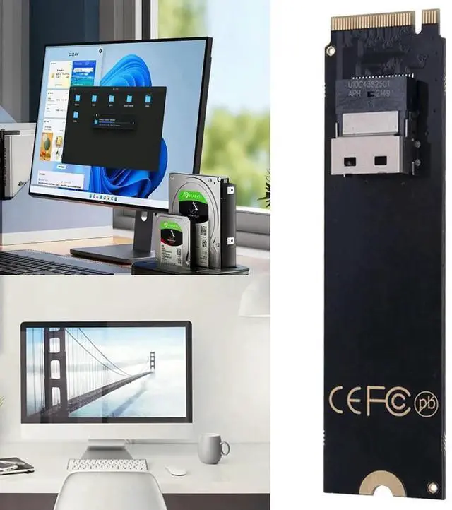 Alt view image 4 of 4 - NGFF M.2 M Key To SFF 8654 Adapter Card NGFF M-Key NVME To Slimline SAS Card Adapter SFF-8654 Converter Card for Motherboard