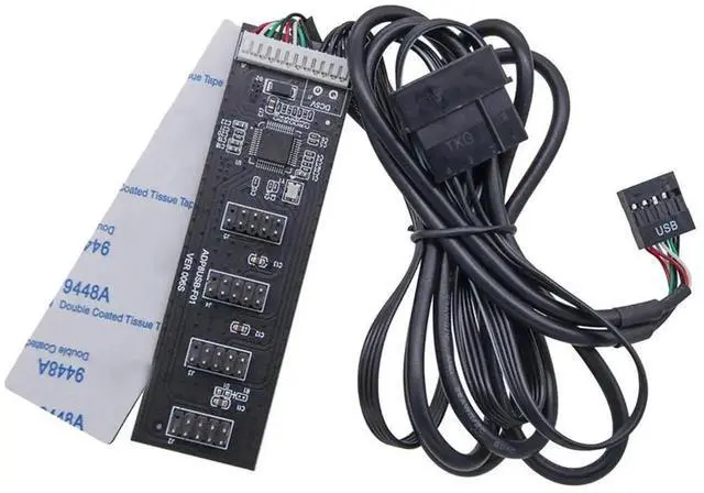 Alt view image 3 of 4 - USB2.0 9pin Header USB 1 To 4 Male Motherboard USB 2.0 Adapter 9Pin Internal USB Hub Port Multiplier 9 Pin Connector Adapter