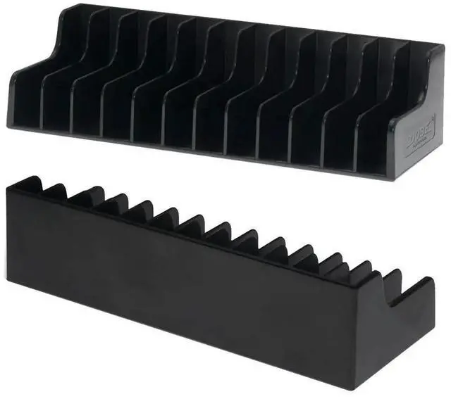 Main image of 2pcs Black CD Disk Holder Game Card Box Stand 24pcs CD Disks/Card Game Card Holder for Switch