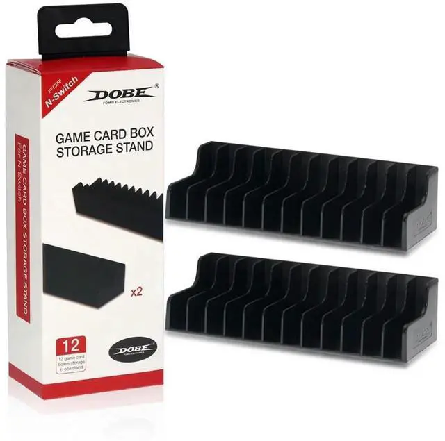 Alt view image 2 of 4 - 2pcs Black CD Disk Holder Game Card Box Stand 24pcs CD Disks/Card Game Card Holder for Switch