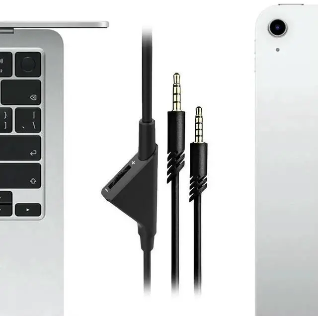 Alt view image 3 of 4 - 2.0M/6.5 Feet Aux Wire W/ Volume Control Audio Cable for PC PS4 Etc Headset Cord Lead for Astro A10 A30 A40 A50 Gaming Headsets