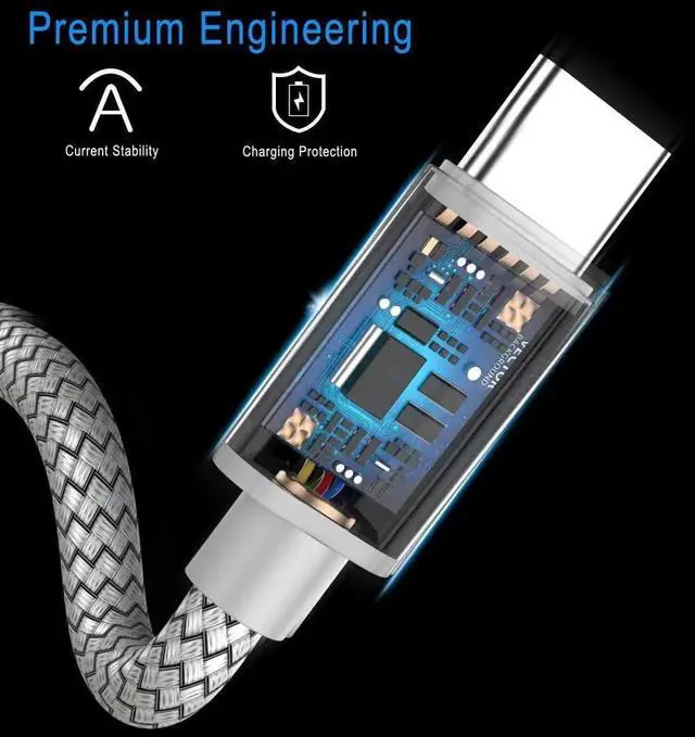 Alt view image 5 of 7 - JAENFONG USB Type C Charger Cable 6.6FT 2Pack,Nylon Charging Cord for iphone 15 Pro Max,Samsung Galaxy Z Flip,Note 20 10,S9 S10 S10E 10E S20 FE S23 S21 S22 Plus Ultra,A52 A53 A54,Google Pixel 7 6 XL