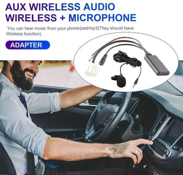 Alt view image 3 of 4 - AUX Stereo Cable 5-12V Car Bluetooth-Compatible AUX Adapter Bluetooth-Compatible with Microphone for Mazda RX8 MX5 2 3 5 6