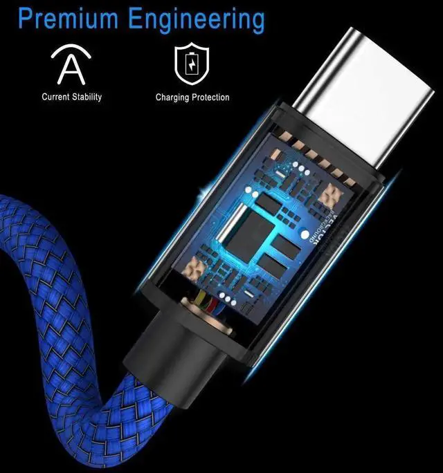 Alt view image 5 of 7 - Basesailor USB Type C Charger Cable 3.3FT 2Pack,Charging Cord for Kindle Fire HD 7 2022 12th,10 9th 2019,8 10th 2020,Paperwhite 11th 2021 Generation,Samsung Galaxy A03s,A51,A52,A53,A12 A13,A32