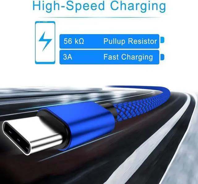 Alt view image 6 of 7 - Basesailor USB Type C Charger Cable 3.3FT 2Pack,Charging Cord for Kindle Fire HD 7 2022 12th,10 9th 2019,8 10th 2020,Paperwhite 11th 2021 Generation,Samsung Galaxy A03s,A51,A52,A53,A12 A13,A32