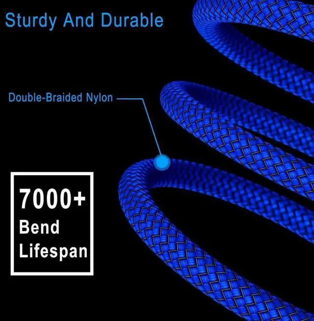 Alt view image 3 of 7 - Basesailor USB Type C Charger Cable 3.3FT 2Pack,Charging Cord for Kindle Fire HD 7 2022 12th,10 9th 2019,8 10th 2020,Paperwhite 11th 2021 Generation,Samsung Galaxy A03s,A51,A52,A53,A12 A13,A32