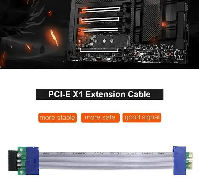 Main image of Riser Card Extender Extension Ribbon 15cm Flexible PCI-E PCI Express Riser Card Extender Extension Cable