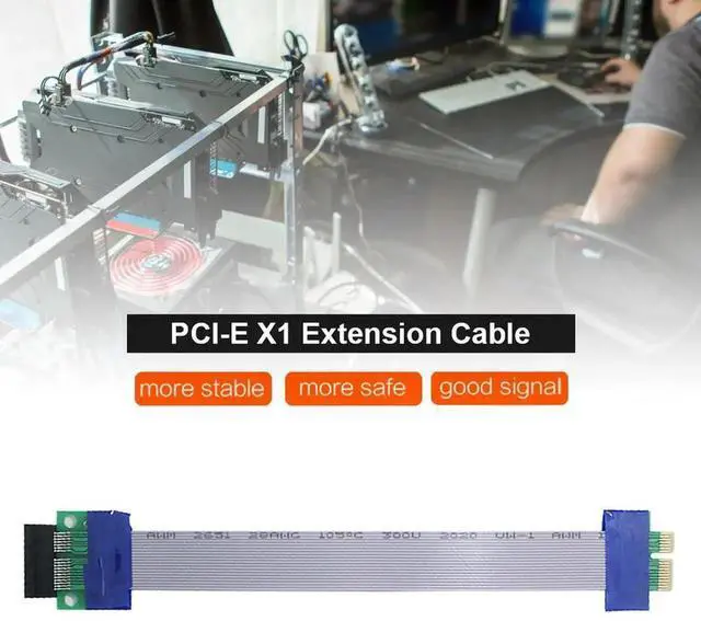 Alt view image 6 of 6 - Riser Card Extender Extension Ribbon 15cm Flexible PCI-E PCI Express Riser Card Extender Extension Cable