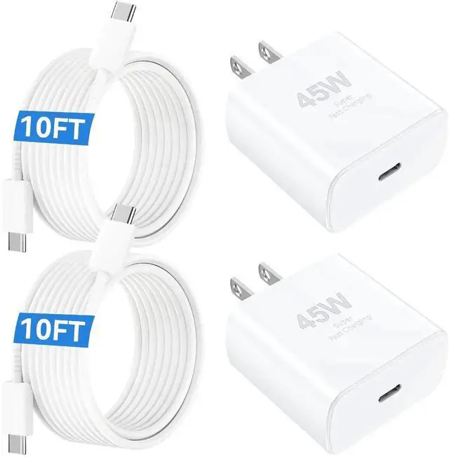 Main image of iPhone 17 Pro Max Charger Fast Charging 45W USB C iPhone 16 17 Fast Charger Block with 10 FT Long Type C Charging Cable Cord for iPhone 17 Pro Max/17 Pro/iPhone Air/17/16//16 Pro Max/15/Samsung