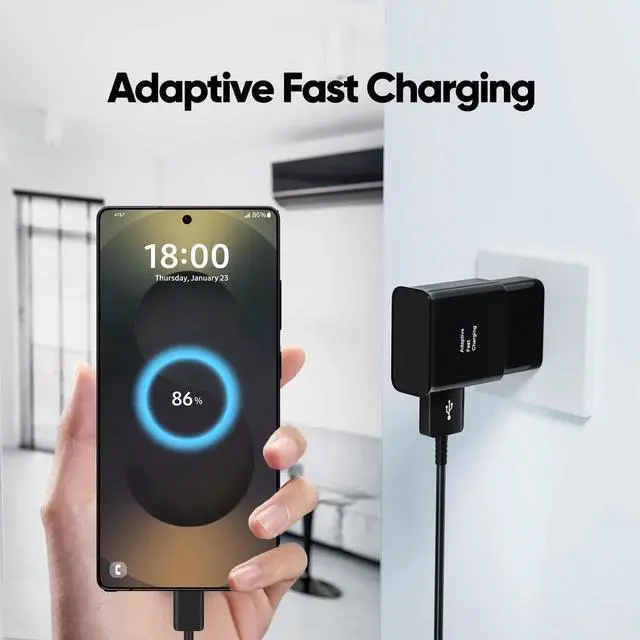 Alt view image 4 of 6 - JAENFONG Type C Charger Fast Charging, Adaptive Fast Charger Kit with 12FT USB Type C Cable for Samsung Galaxy S23/S23 Ultra/S22/S21/S20/S20+/S10/S10+/S10e/S9/S9+/S8/S8Plus/Edge/Active/Note 8/9/10/20