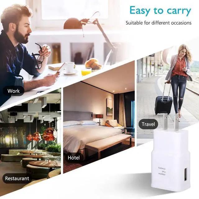 Alt view image 2 of 7 - JAENFONG Android Phone Charger Samsung Charger Fast Charging Cord with 10FT USB Type C Cable for Samsung Galaxy S23/S23 Ultra/S22/S21/S20/S20+/S10/S10+/S10e/S9/S9+/S8/S8Plus/Edge/Active/Note 8/9/10/20