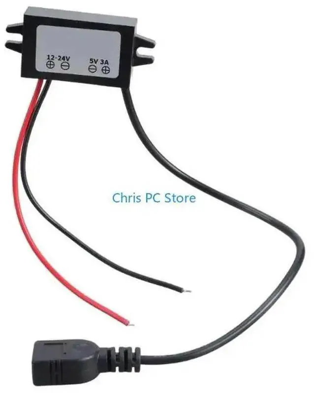 Alt view image 3 of 7 - Universal 12V 24V To 5V 3A USB Converters Car Adapter For Charging Mobile Devices Cameras USB Lights LED Lamp