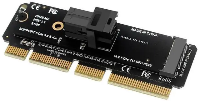 Main image of M.2 NVME To U.2 Expansion Card Mkey PCIeX4 To SFF8643 Converter Card 64GT/S High Speed Stable Transmission for Desktop Computer