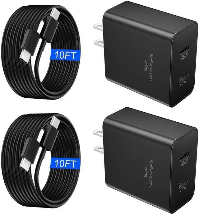 Main image of 45W Samsung Super Fast Charger USB C,Type C Chargers Fast Charging Android Phone Charger Samsung Galaxy S25 Ultra Chargers 10FT Fast Charging Cord for Samsung Galaxy S25 Ultra/S25/S24/S23,2Port