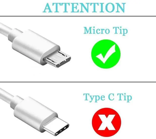 Alt view image 4 of 4 - JAENFONG Micro Wall Charger Compatible with Samsung Galaxy Tab A 10.1 (2016), 8.0, 7.0, 9.7, Tab E, S2, Tab 4, 3, SM-T580/ 550/530/ 387/585/ 290/295 Tablet with 5Ft Charging Cable Cord (White)