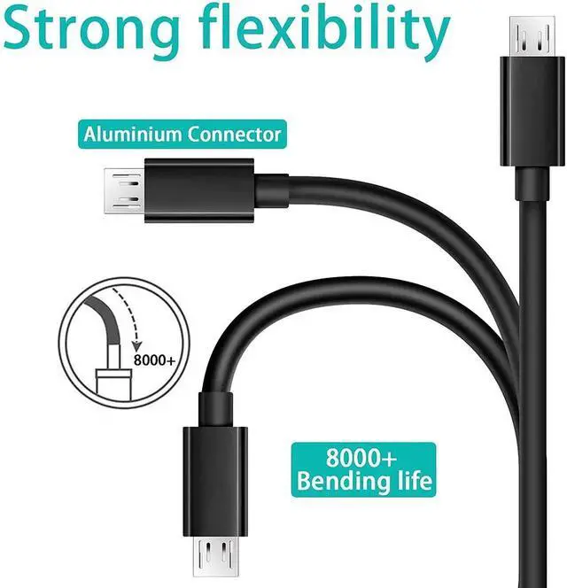 Alt view image 4 of 7 - JAENFONG Replacement Micro USB Charger Cord for JBL Clip 3, 2, JBL Flip 4, 3, 2, JBL Charge 3, 2, 2 Plus Waterproof Portable Bluetooth Speaker Charging Cord Cable (5FT)