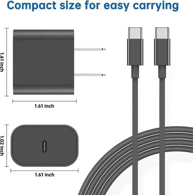 Alt view image 5 of 7 - Fast iPad Charger,iPad Charger Fast Charging 2Pack Wall Chargers Plug Adapter and Type C USB C to C Cable Cord 6ft Type C to C for iPad Pro 12.9,Pro 11 inch,iPad Air 5th/4th,iPad Mini 6,iPad 10