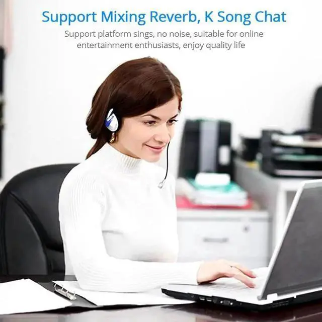 Alt view image 6 of 7 - JAENFONG USB External Stereo Sound Adapter for Windows and Mac. Plug and Play No Drivers Needed - Black