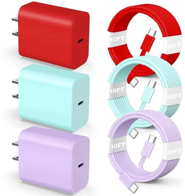 Main image of JAENFONG Compatible with iPhone 17 16 15 Fast Charging Cable 10Ft,3Pack 60W USB C to USB C Fast Charging Cable Cord for Phone 17 16 15/15 Pro/15 Pro Max/15 Plus, Pad Pro,MacCBoOok Air, Samsunng