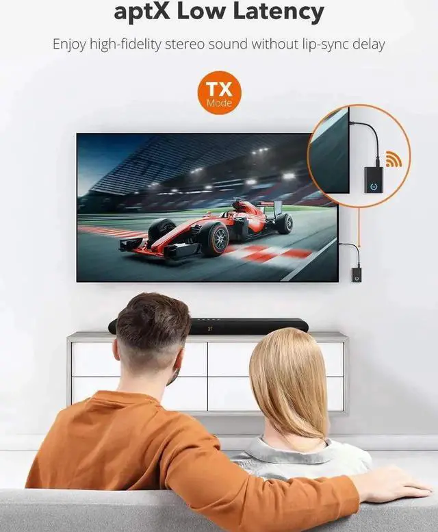 Alt view image 4 of 7 - JAENFONGAux Bluetooth Adapter for Car, Bluetooth 5.0 Transmitter Receiver, Portable Wireless Bluetooth Adapter, 2-in-1 Bluetooth Aux Adapter, Audio Receiver for Laptop, Radio, Headphones, Speakers, TV