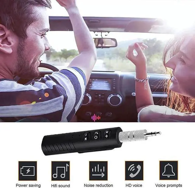 Alt view image 6 of 7 - JAENFONG Bluetooth 4.2 Receiver, Hannord Mini Wireless Bluetooth 3.5mm Jack Aux Adapter Portable Bluetooth Stereo Output Audio Receiver, Compatible for Headphones, Speakers, Car/Home Stereo System