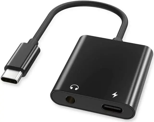 Main image of JAENFONG USB-C to 3.5mm Headphones Adapter Type-C Aux Jack Earbuds Splitter USBC Audio TRRS Mic Earphones Dongle PD & QC Charging for Samsung S21 S20 Note 20 10 iPad Pro Pixel 2 3 4 XL Black