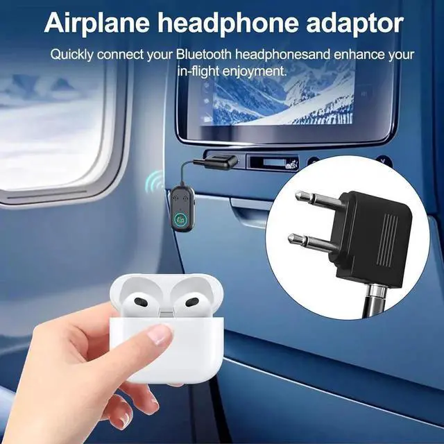 Alt view image 6 of 7 - JAENFONG Bluetooth Transmitter Receiver, Wireless Car/Airplane Bluetooth 5.3 Adapter, Compatible with 2 AirPods or Wireless Headphones, Adapter for TV, Airplane, Headphone, Air-pods, Speaker, Car