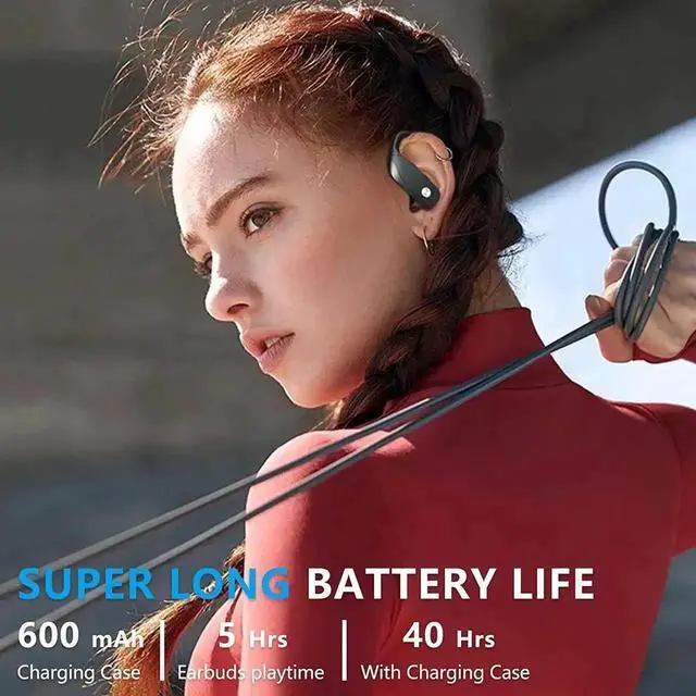 Alt view image 6 of 6 - Bluetooth Sports Headphones, True Wireless Earbuds in Ear Earphone Bluetooth Headphones, Bluetooth 5.0 Headset IPX7 waterproof, TWS Earbuds HiFi Bass with HD microphone for sports running training
